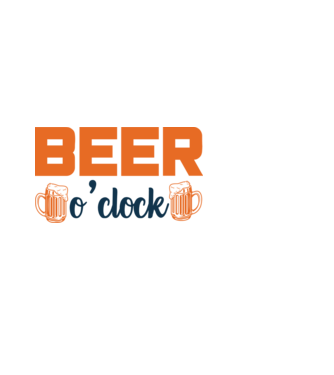 Beer o'clock minta fehér pólón