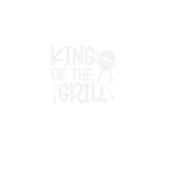 King of the Grill minta szürke pólón