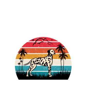 Dalmata Vintage Grafika minta fekete pólón