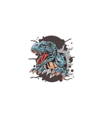 T-Rex minta fekete pólón