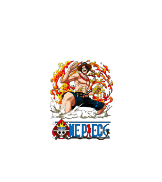 One Piece minta fehér pólón