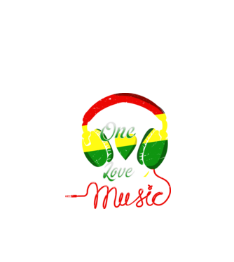 One Love music minta fekete pólón