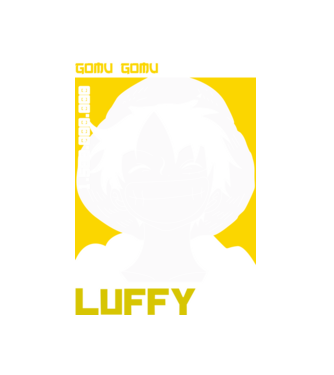 One Piece - Luffy minta fehér pólón
