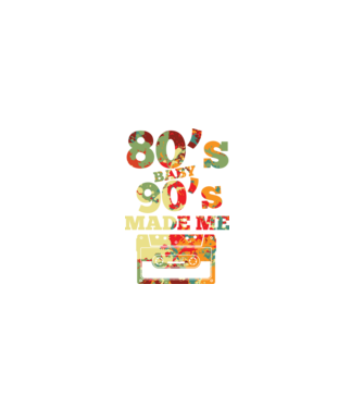 80-as, 90-es évek kazetta minta fekete pólón