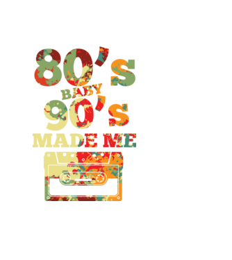 80-as, 90-es évek kazetta minta fekete pólón