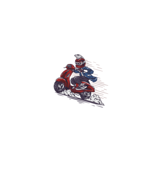 Vespa Motoros minta fekete pólón