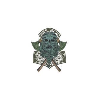 Viking Koponya minta fehér pólón