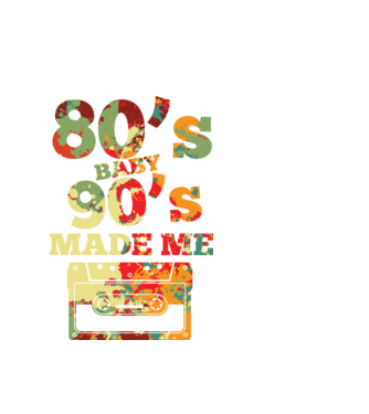 80-as, 90-es évek kazetta minta fehér pólón