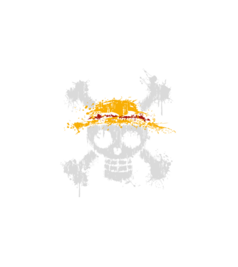 One Piece Logo minta fehér pólón