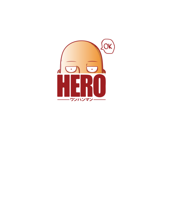 One-Punch Man minta fehér pólón
