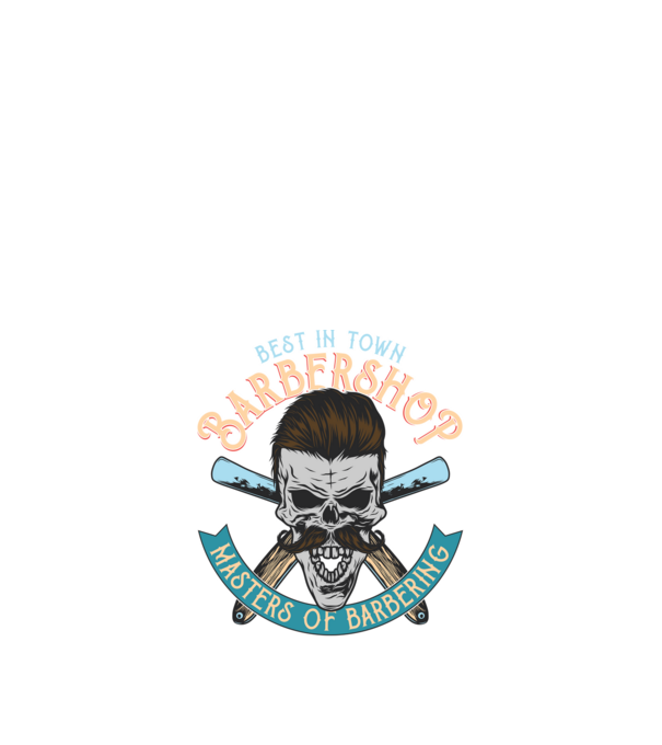 Masters of Barbering minta fekete pólón
