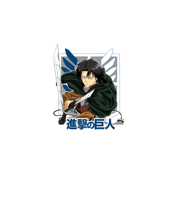 Attack on Titan - Levi minta szürke pólón