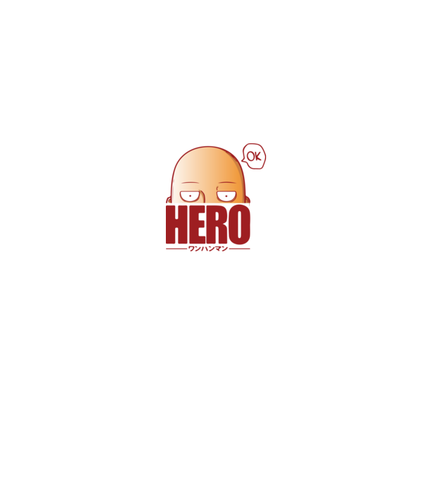One-Punch Man minta fehér pólón