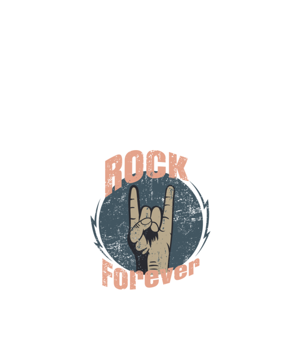 Rock Forever minta fekete pólón