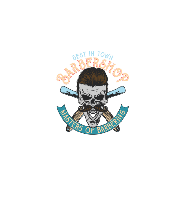 Masters of Barbering minta fekete pólón