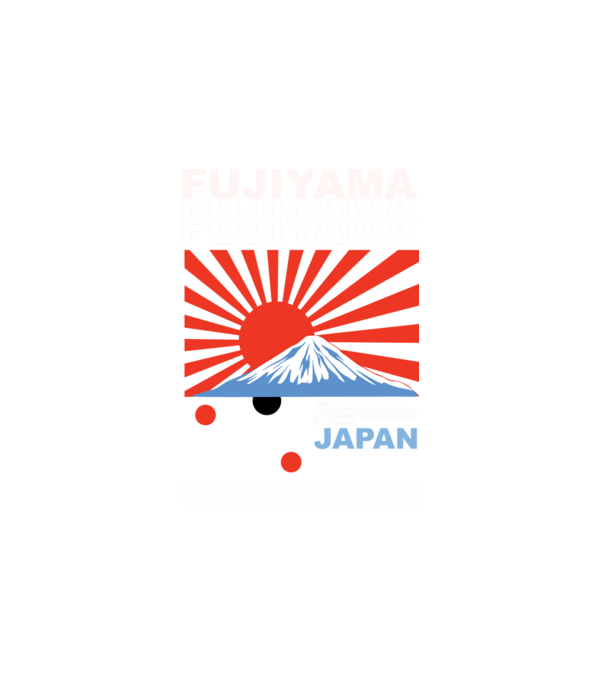 Fujiyama minta fehér pólón