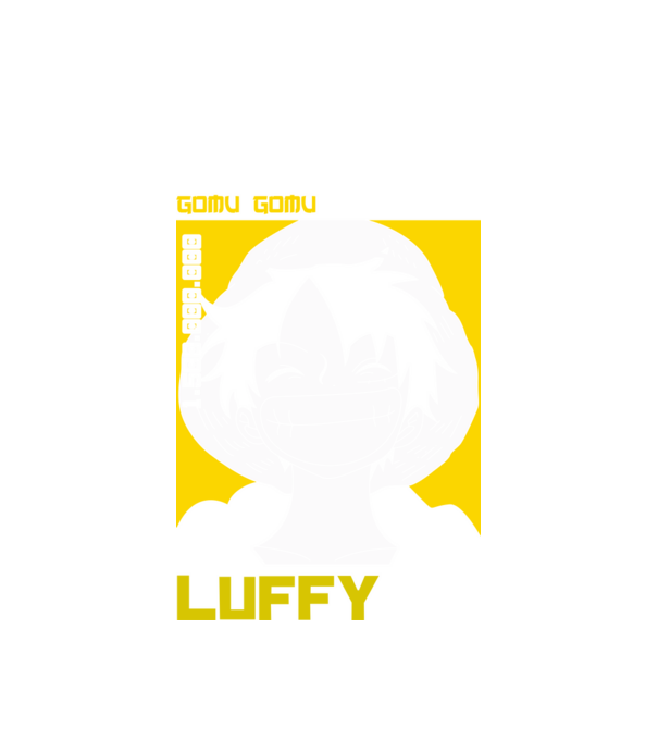 One Piece - Luffy minta fehér pólón
