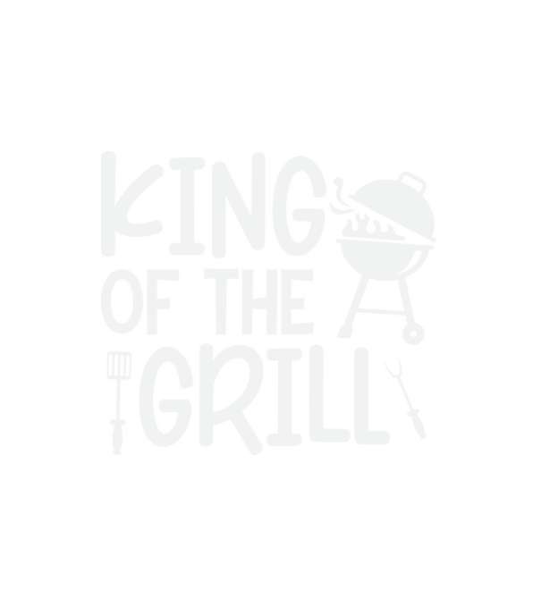 King of the Grill minta fehér pólón