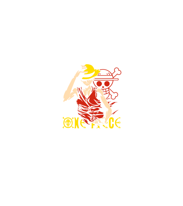 One Piece minta fekete pólón