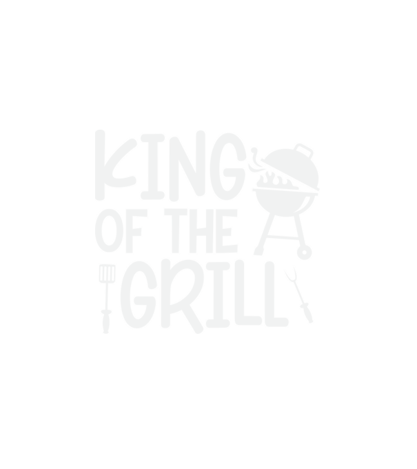 King of the Grill minta fehér pólón