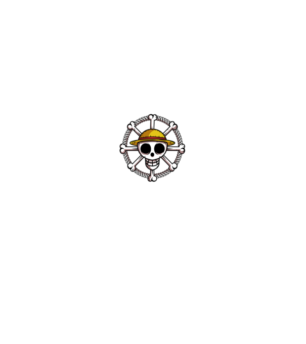 One Piece Iránytű minta fekete pólón