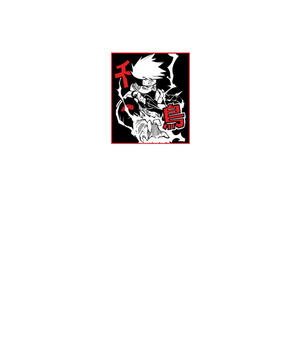 Kakashi Hatake minta fekete pólón