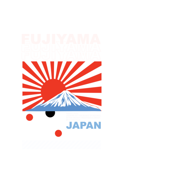 Fujiyama minta fekete pólón
