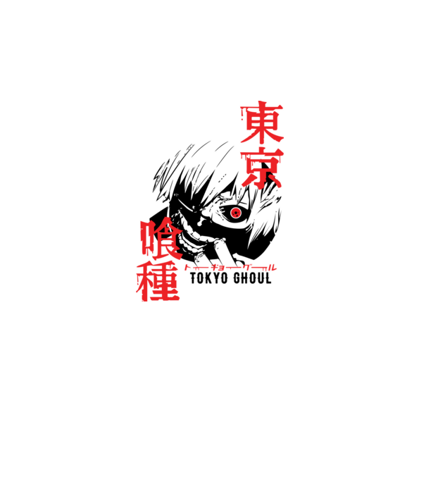 Tokyo Ghoul minta fehér pólón