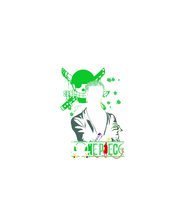 One Piece - Roronoa Zoro minta fekete pólón