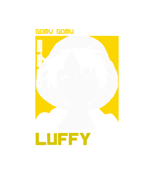 One Piece - Luffy minta fehér pólón