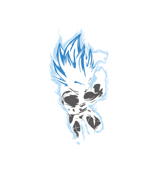 Vegeta minta fehér pólón