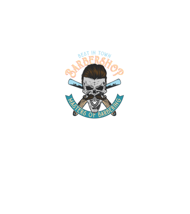 Masters of Barbering minta fekete pólón