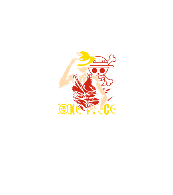 One Piece minta farmerkék pólón