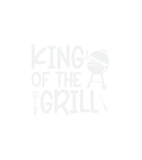 King of the Grill minta fehér pólón