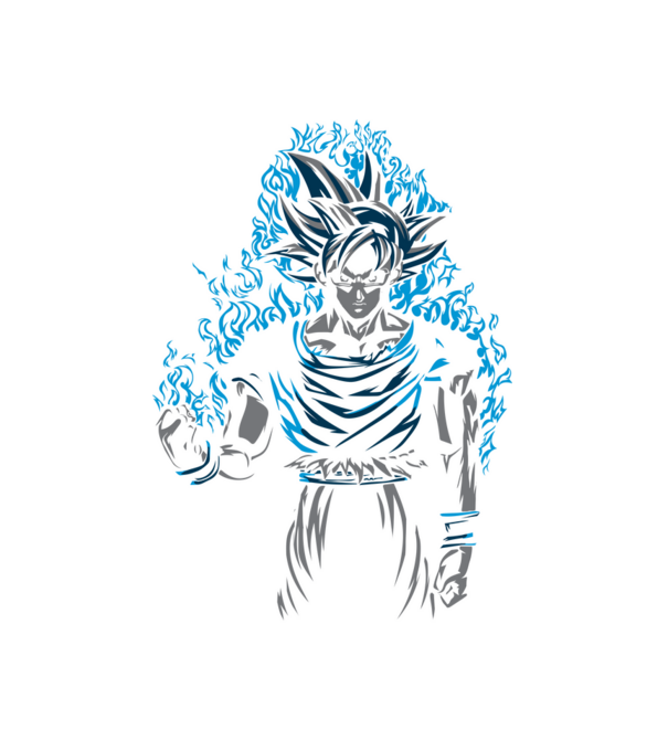 Son Goku minta fehér pólón