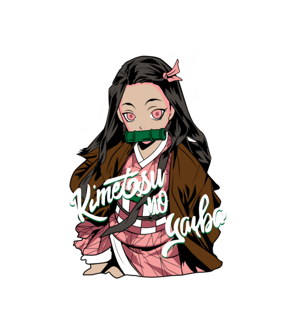 Demon Slayer - Kimetsu no Yaiba minta fehér pólón