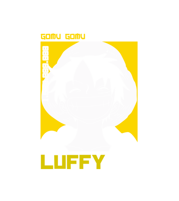 One Piece - Luffy minta fehér pólón