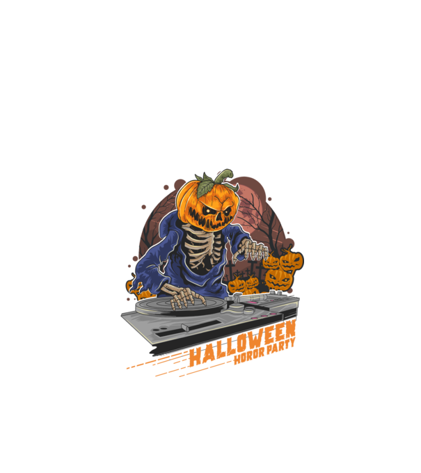 Halloween Horor Party minta fekete pólón