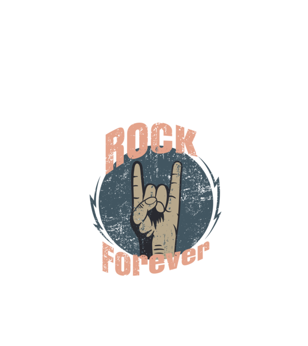 Rock Forever minta fekete pólón