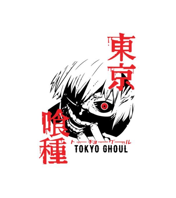 Tokyo Ghoul minta fehér pólón