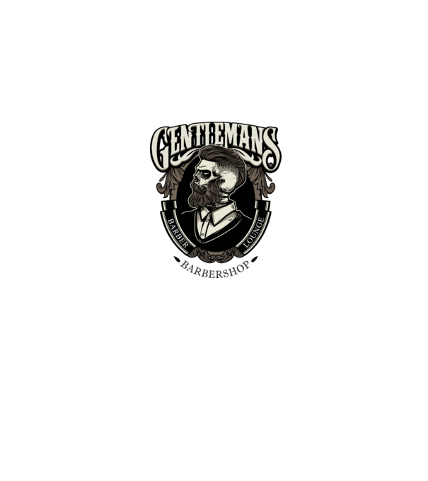 Gentlemans Barbershop minta szürke pólón