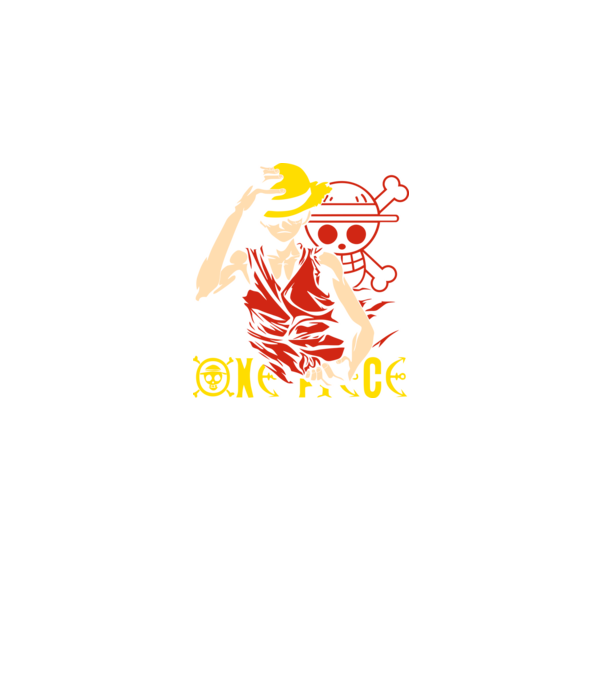 One Piece minta fekete pólón