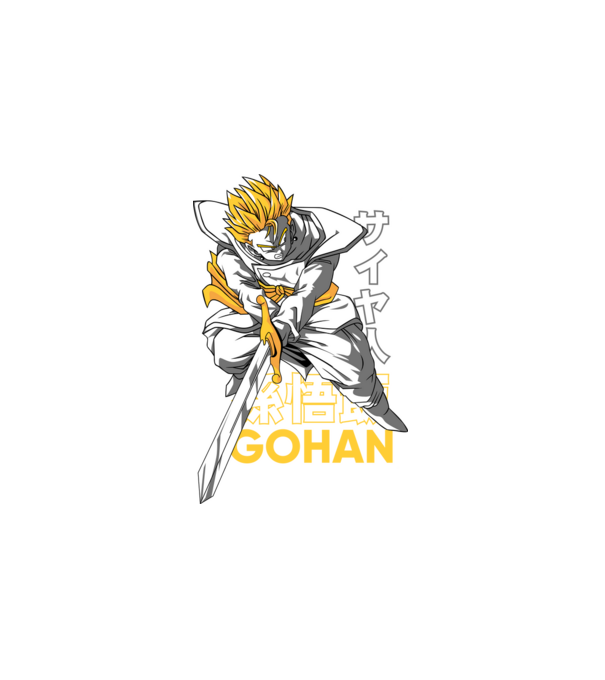 Gohan minta fehér pólón
