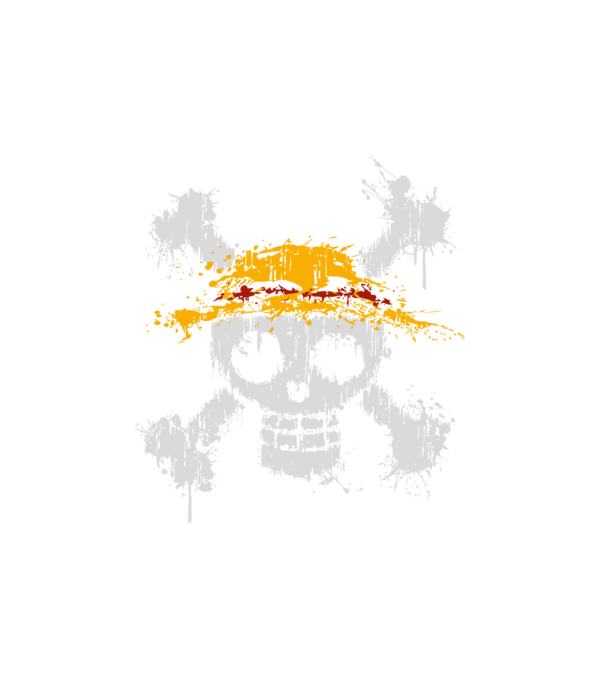 One Piece Logo minta fehér pólón