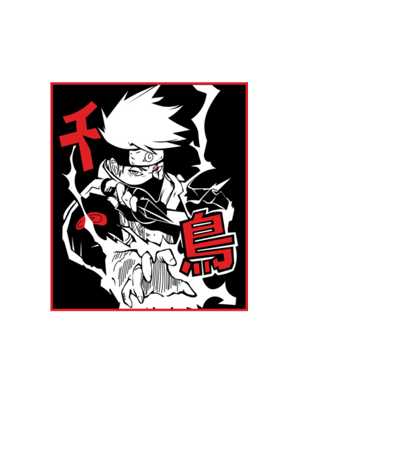 Kakashi Hatake minta fekete pólón