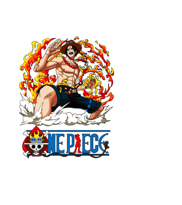 One Piece minta világoskék pólón