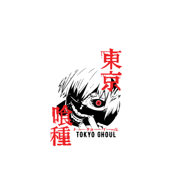 Tokyo Ghoul minta fehér pólón