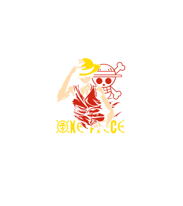 One Piece minta fekete pólón