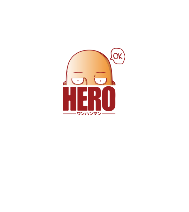 One-Punch Man minta fehér pólón