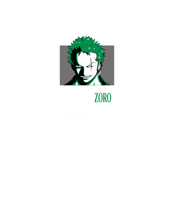 Roronoa Zoro minta fekete pólón